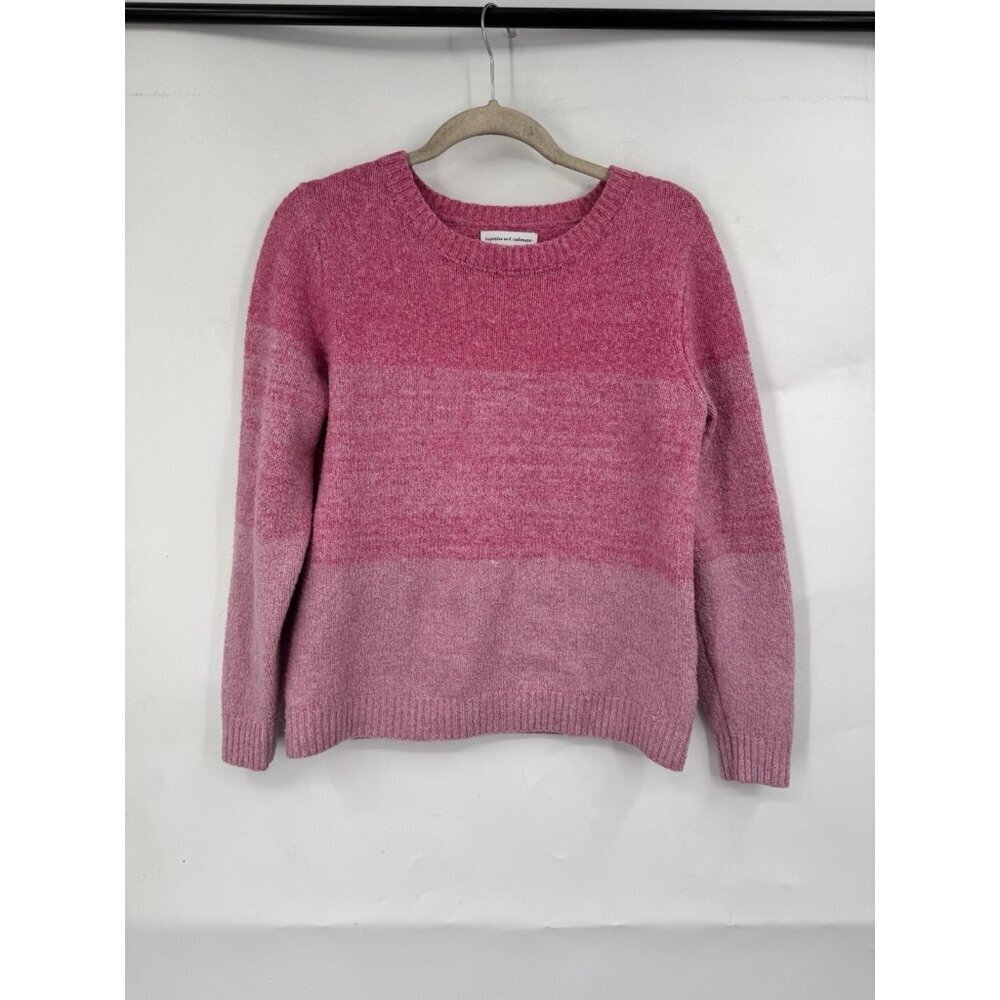 Cupcakes‎ and Cashmere Sweater Womens Small Pink Ombre Long Sleeve Pullover